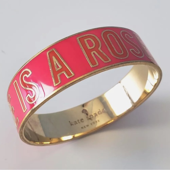 Kate Spade A Rose Is A Rose Bangle Bracelet Rare - Picture 1 of 6